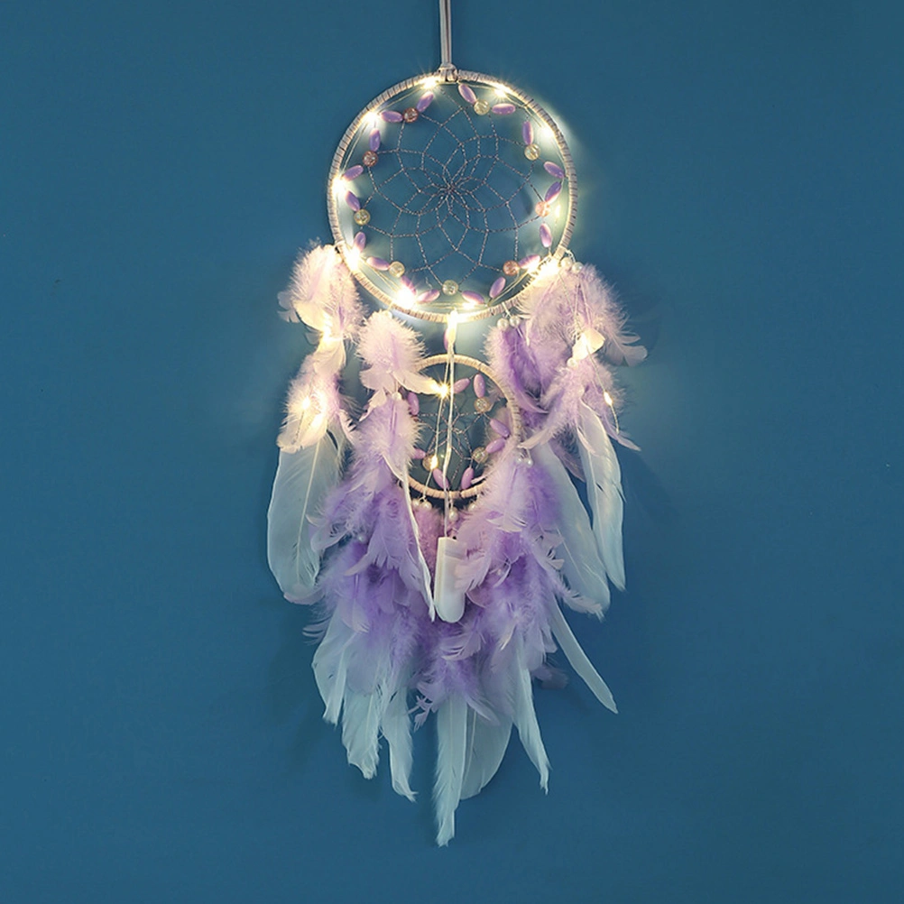 1Pc Dreamcatcher Ornament Dream Catcher Pendant Wall Hanging Decor (Purple)