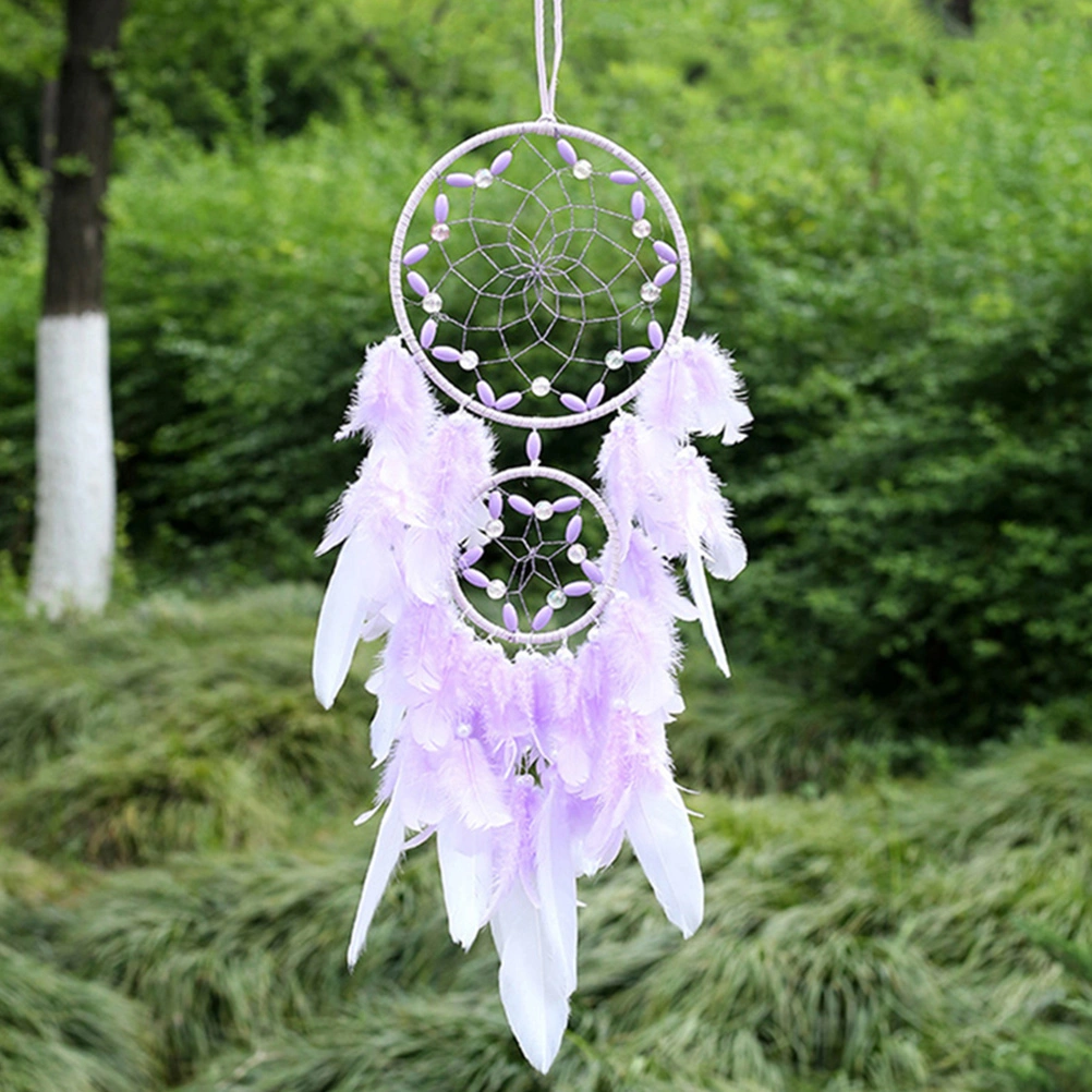 1Pc Dreamcatcher Ornament Dream Catcher Pendant Wall Hanging Decor (Purple)