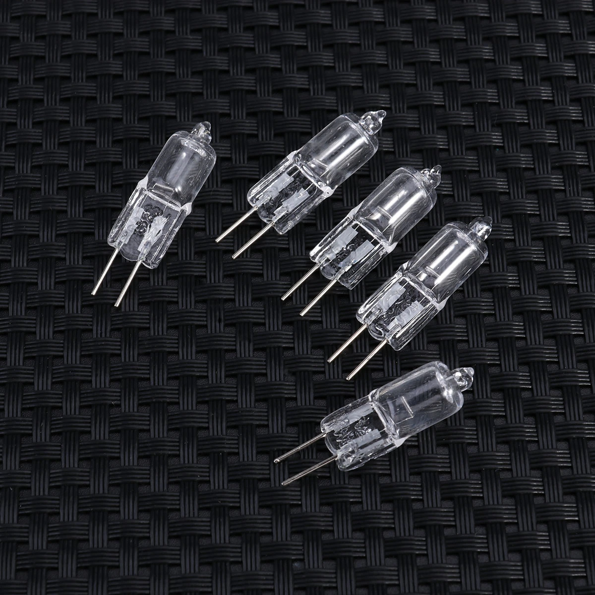 5 Pcs 10W 12V 2900K G4 Base Bi-Pin Crystal Lamp Halogen Bulbs for Cabinet Lighting Spotlight