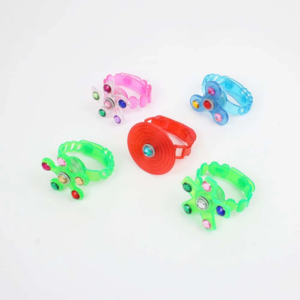 4pcs Flash Gyro Bracelet Toy Luminous Wrist Band Rotating Straps Toys for Kids Chidren (Mixed Pattern)