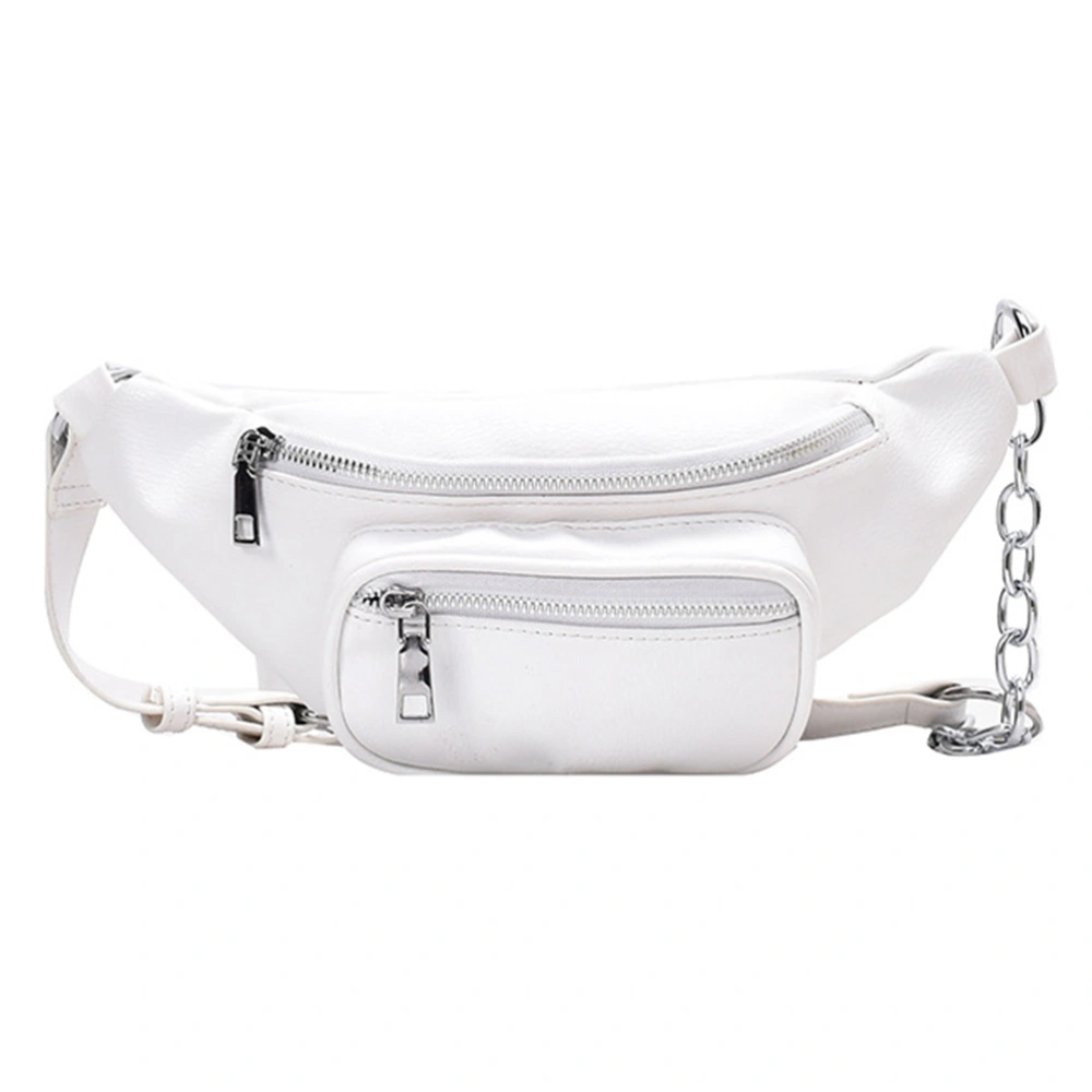 1pc PU Leather Chain Bag Waist Bag Fashionable Crossbody Bag for Women Girls