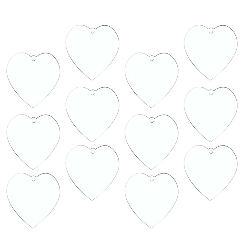 30Pcs Creative Heart Shape DIY Drawing Supply Kids Painting Blanks DIY Pendant