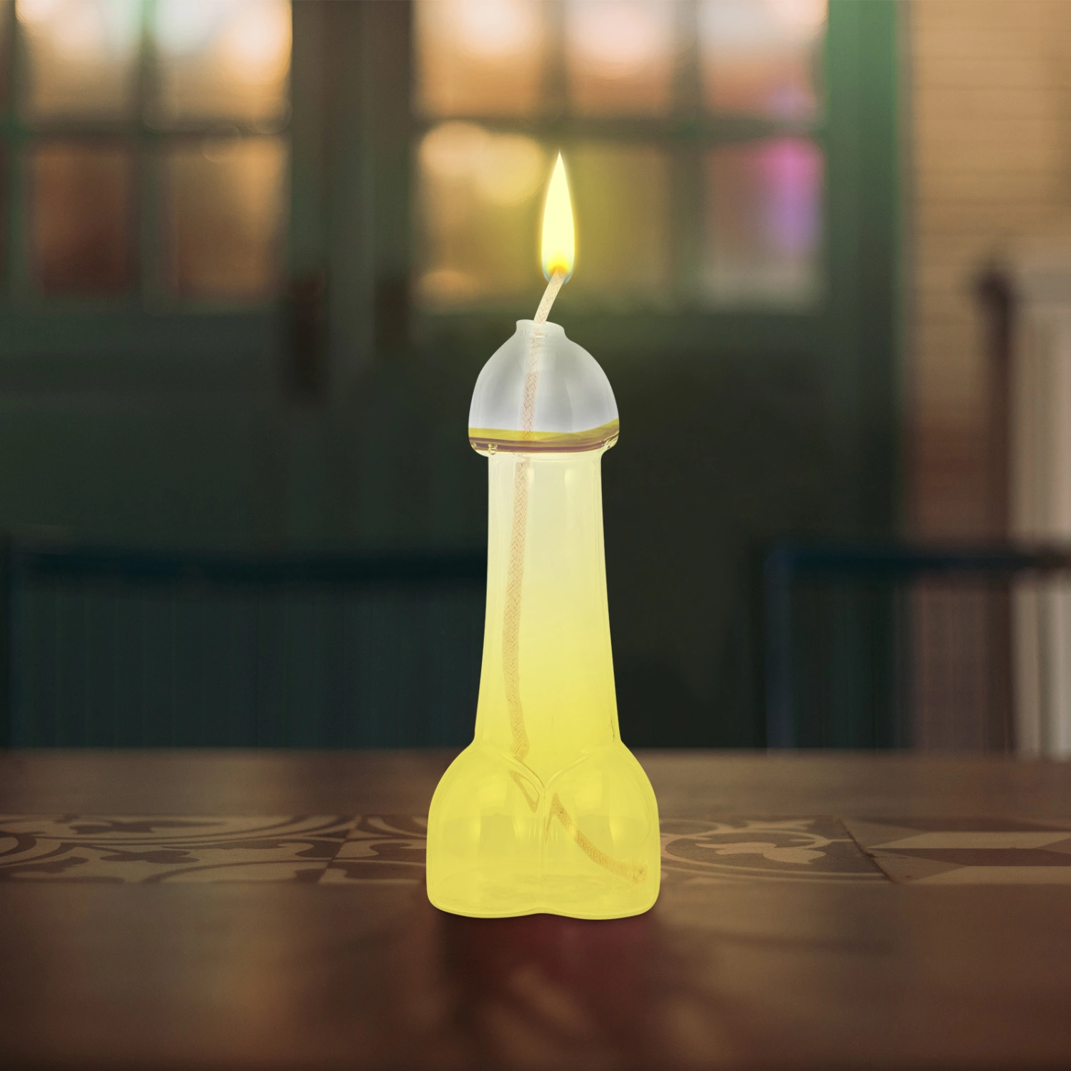 Transparent Glass Oil Lamp Decorative Refillable Oil Candles Home Decoration