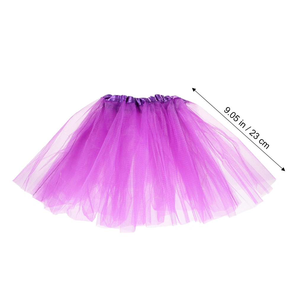 Kids Glowing Rainbow Skirt Party Gauze Skirt Beautiful Tutu Skirt Party Costume (Short Style, with 2m Light, Size S, 80-90)