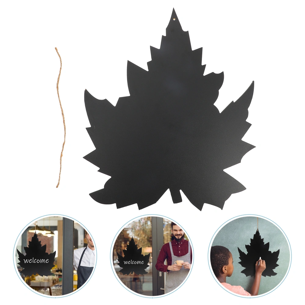 Wooden Chalkboards Hanging Message Board Maple Leaf Shaped Display Chalkboards