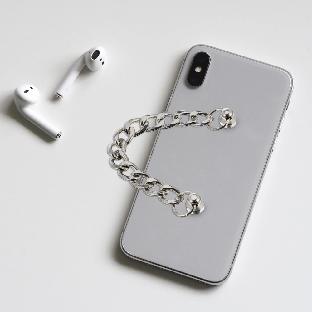 4Pcs Phone Finger Chains DIY Chain Design Phone Hand Strap Secure Phone Decors