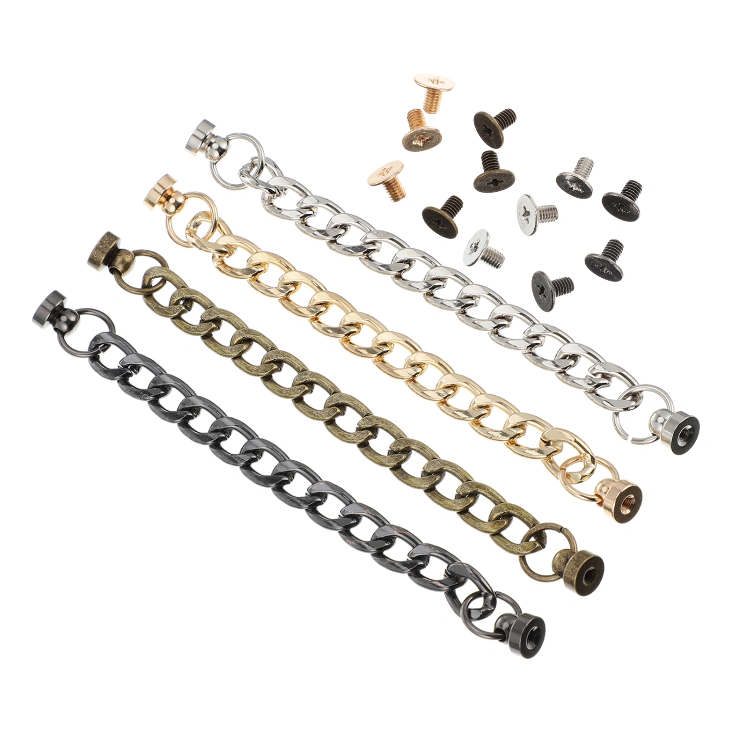 4Pcs Phone Finger Chains DIY Chain Design Phone Hand Strap Secure Phone Decors