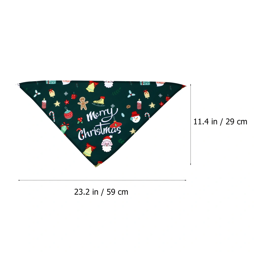 1Pc Christmas Pet Printed Saliva Towel Adorable Collar Bib Scarf for Pet Dog Cat