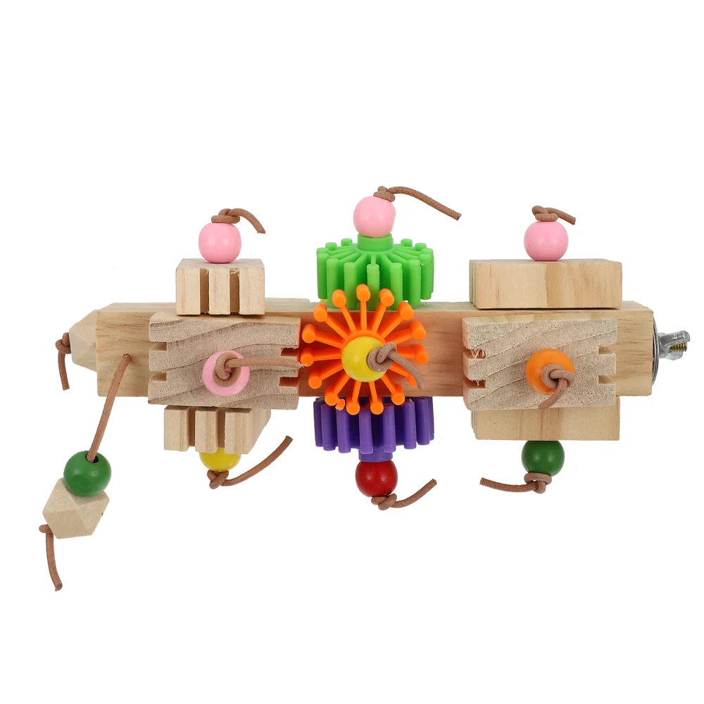 Multi-use Parrot Grinding Toy Parrot Wood Stand Bird Perch Parrot Biting Toy