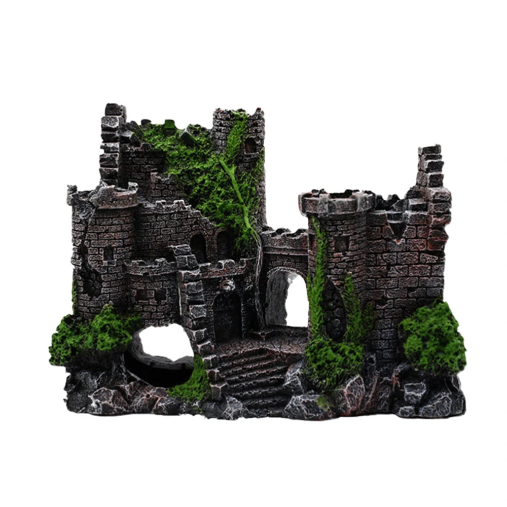 European Style Castle Aquarium Landscape Castle Simulation Resin Castle Fish Shrimp Habitat Hiding Cave