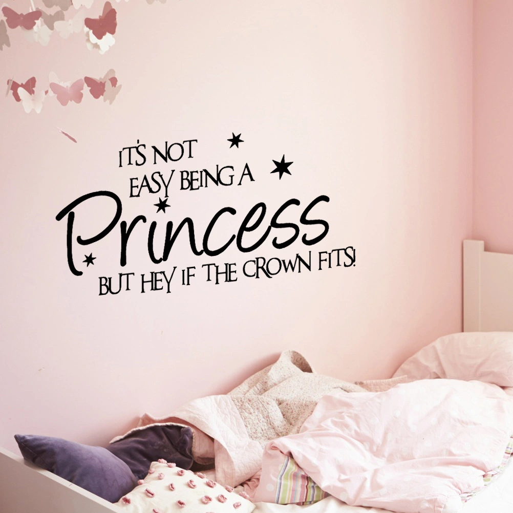 Girls Room Wall Sticker Vinyl Lettering Wall Decal Removable DIY Inspirational Quotes Wall Art Decor for Bedroom Living Room Home - 57x28cm