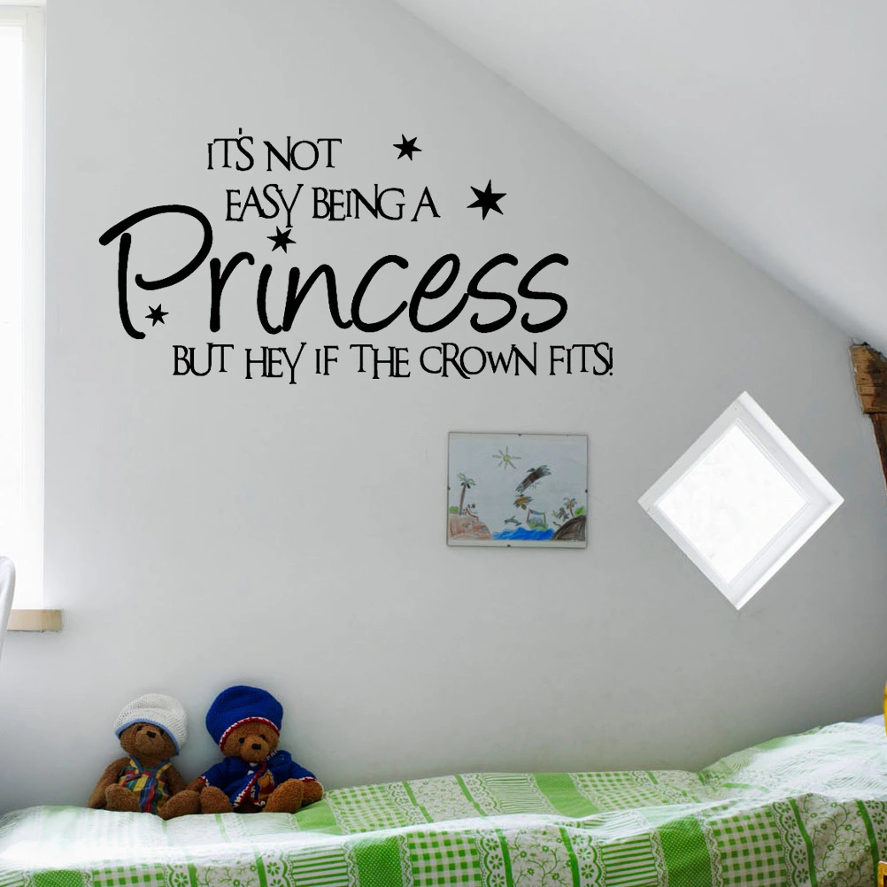 Girls Room Wall Sticker Vinyl Lettering Wall Decal Removable DIY Inspirational Quotes Wall Art Decor for Bedroom Living Room Home - 57x28cm