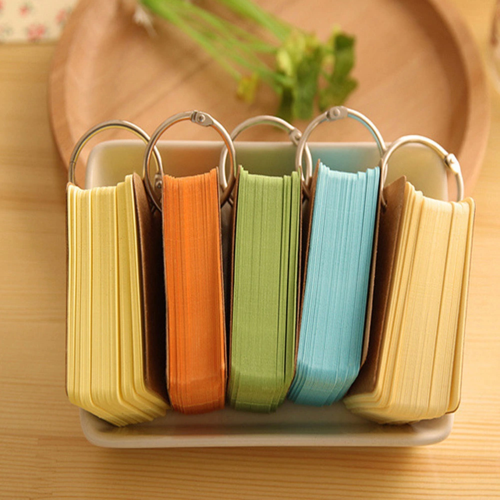 4pcs Loose-leaf Notepad Portable Note Pads Memo Pad Students Stationery Note Paper for Office School (Mixed Color)