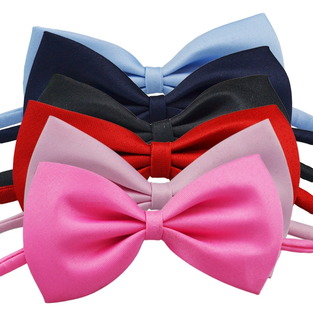 6pcs Children Bow Tie Boy Bowtie for Kids Dressing Decoration (Black & Red & Pink & Peach Red & Wathet & Navy Blue)