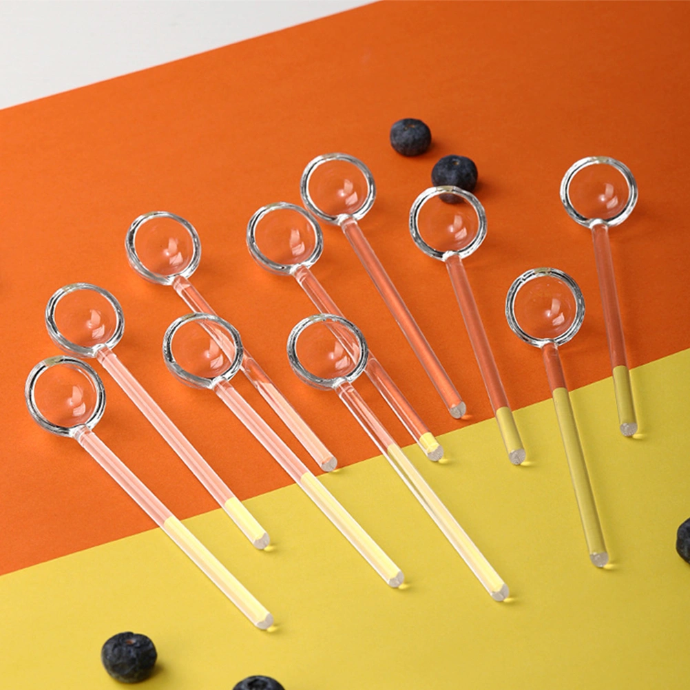 6pcs Espresso Spoons  Mini Coffee Spoons Glass Teaspoons Party Drinking Spoons