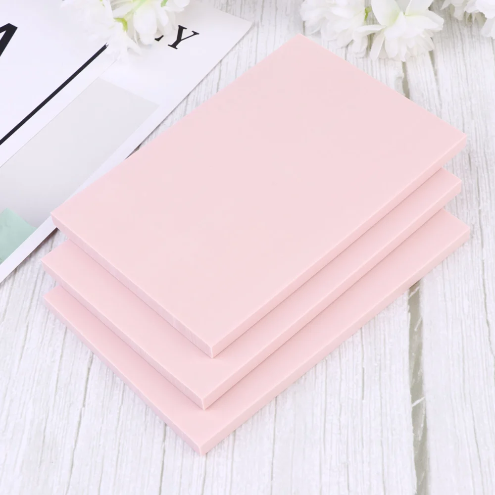 5 Pcs DIY Professional Hand Carved Rubber Stamps Carved Solid Color Rubber Bricks Carving Stamp Tool for Home School Craft Project (Pink)