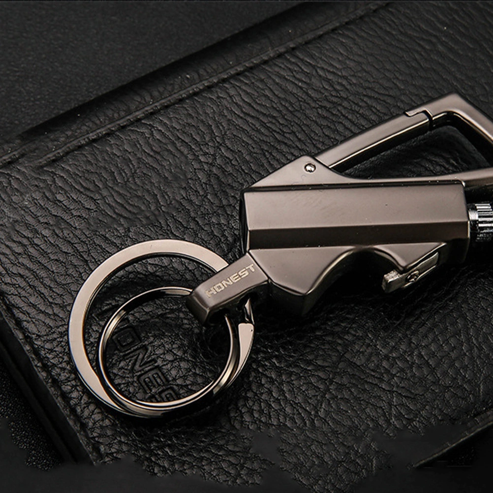 1Pc Outdoor Survival Igniter Camping Urgency Igniter Keyring Shaped Kerosene Igniter (Black)
