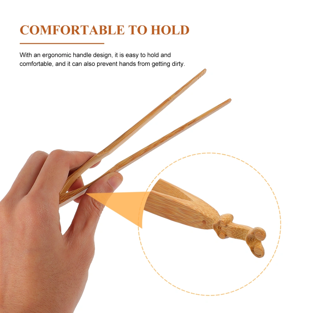 1pc Bamboo Tea Ceremony Clip Barbecue Clamps Bread Clips Food Tong Kitchen Tong