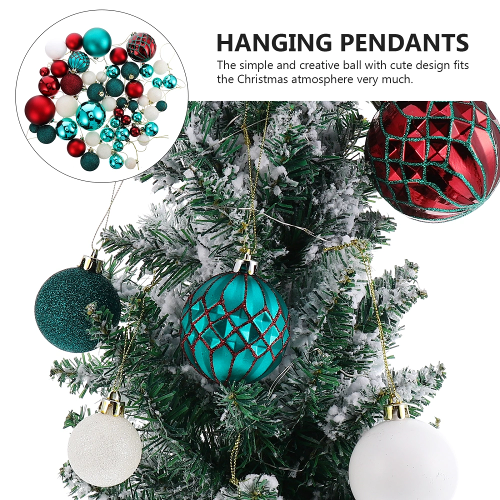 50Pcs Christmas Ball Decorative Hanging Ball Xmas Tree Decoration Party Supplies