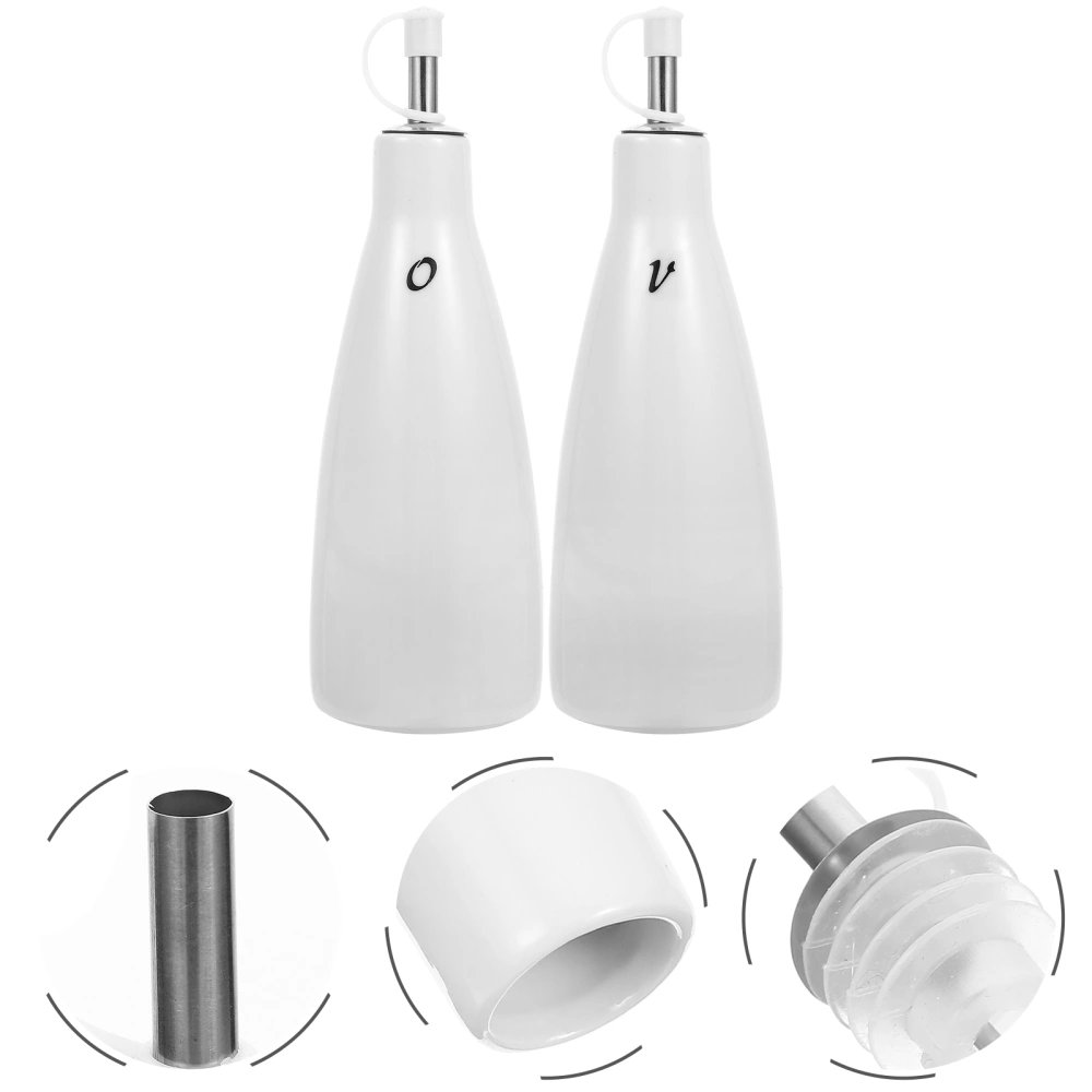 2Pcs Household Soy Sauce Bottle Multi-function Oil Container Vinegar Storage Bottle for Kitchen