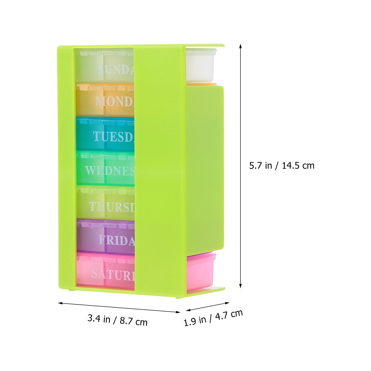 1Pc Weekly Pill Organizer 21 Compartment Pill Box Portable Medicine Container