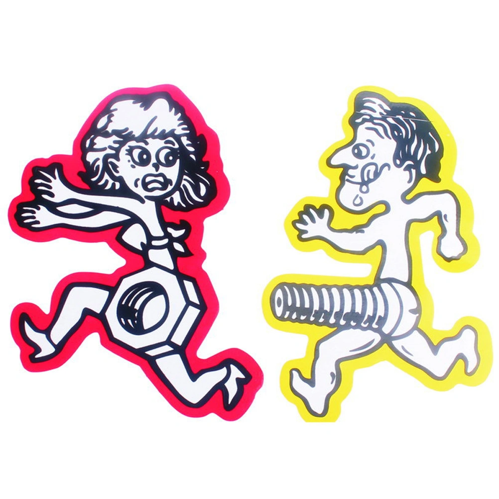 Men Chase Women Nuts Bolts Car Sticker Personalized Funny Stickers Motorcycle Car Bumper Window Sticker (Red + Yellow)