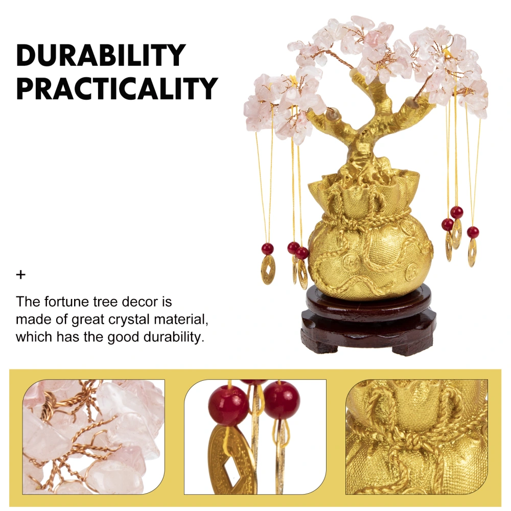 1Set Crystal Money Tree Decor Crystal Tree Desktop Adornment Money Tree Ornament