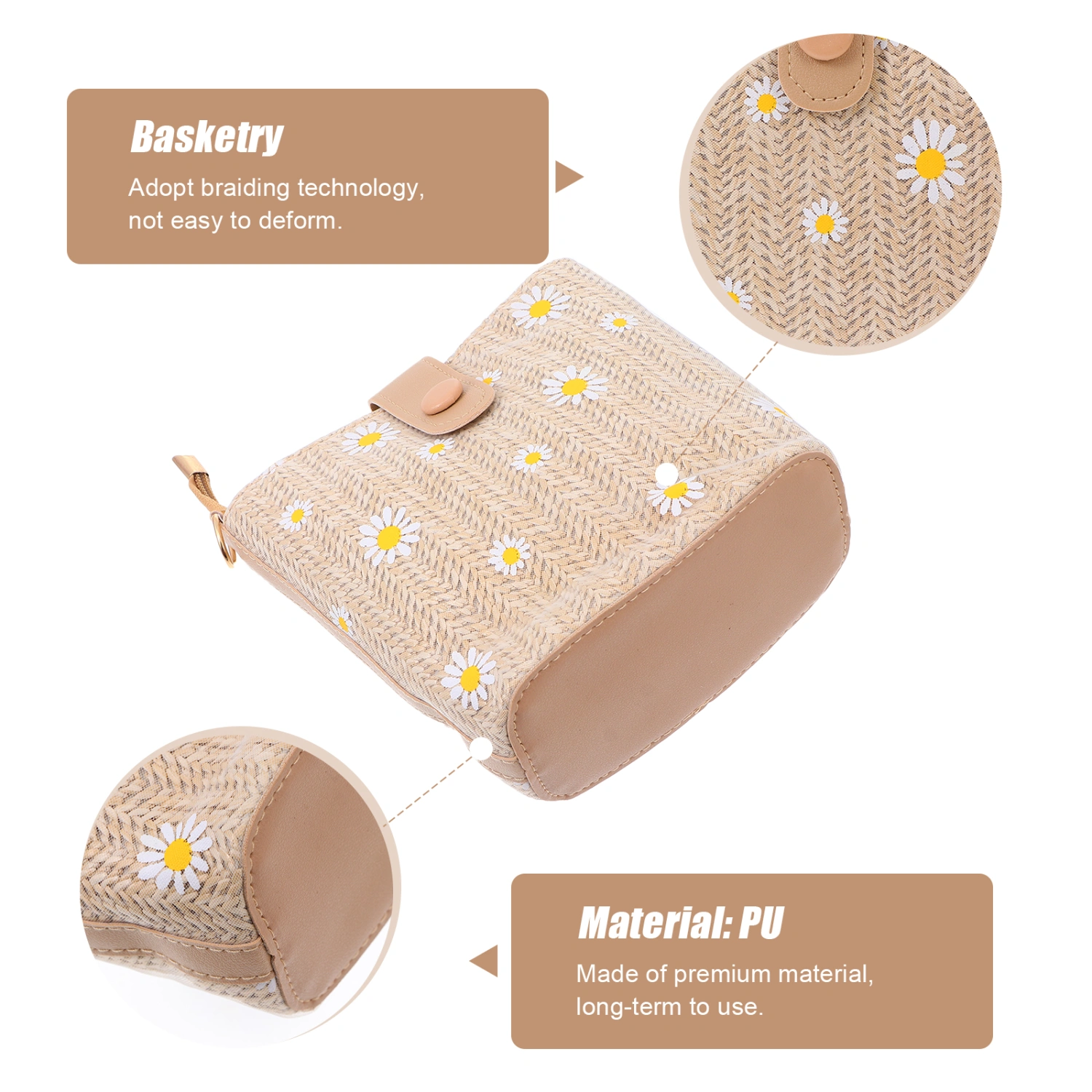 1pc Women Shoulder Bag Outdoor Messenger Bag Makeup Bag All-Match Handbag