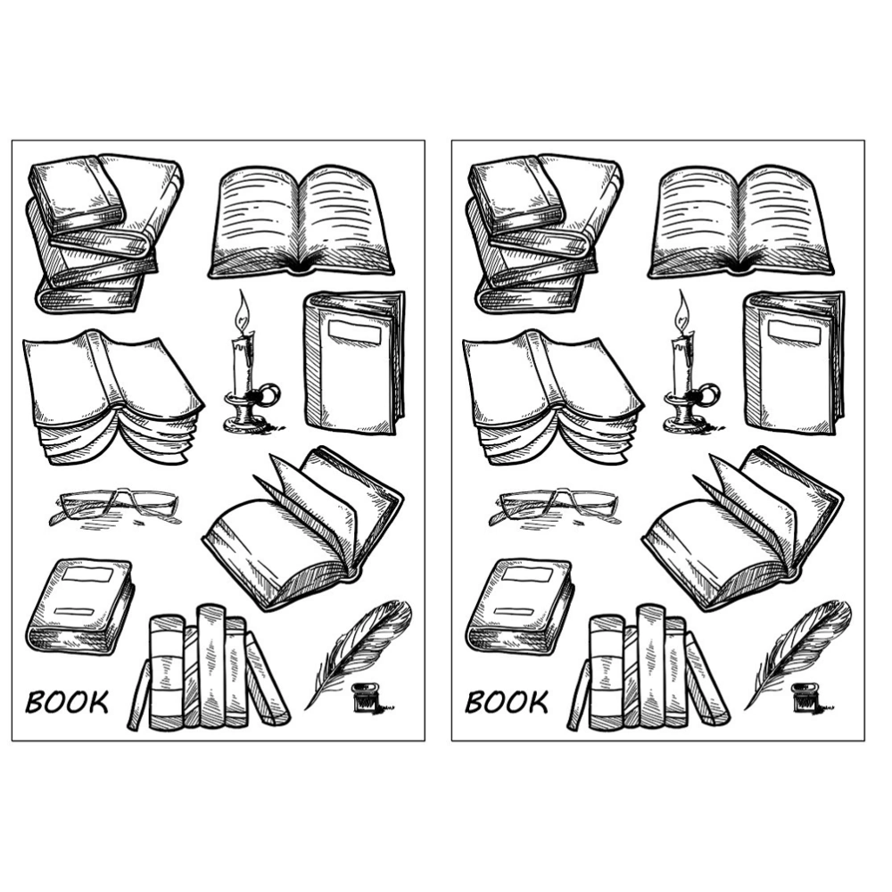 2 Pcs Clear Stamps Album Decorative Stamps Creative Stamp Seal DIY Accessories