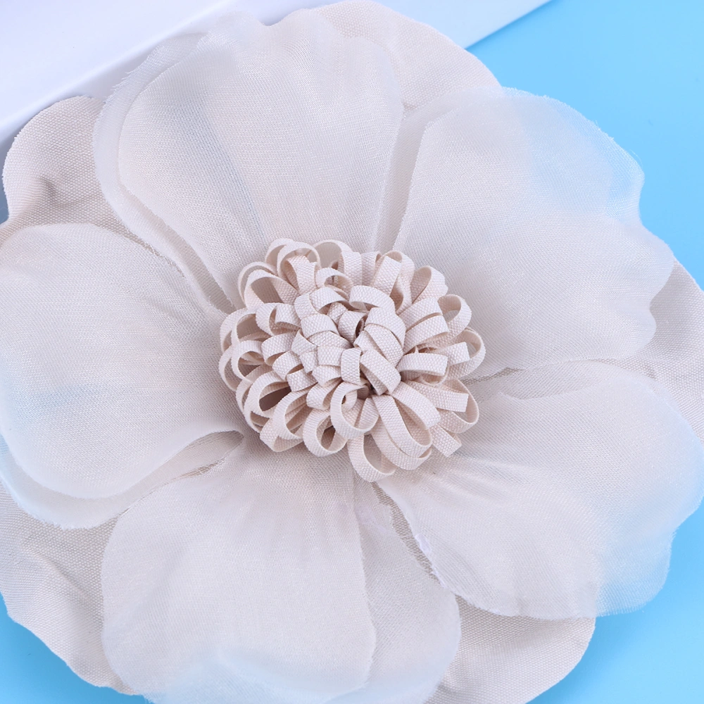 Elegant Flower Shape Multi-layer Colorful Artificial Hairpin Fabric Mesh Yarn Bridal Headdress