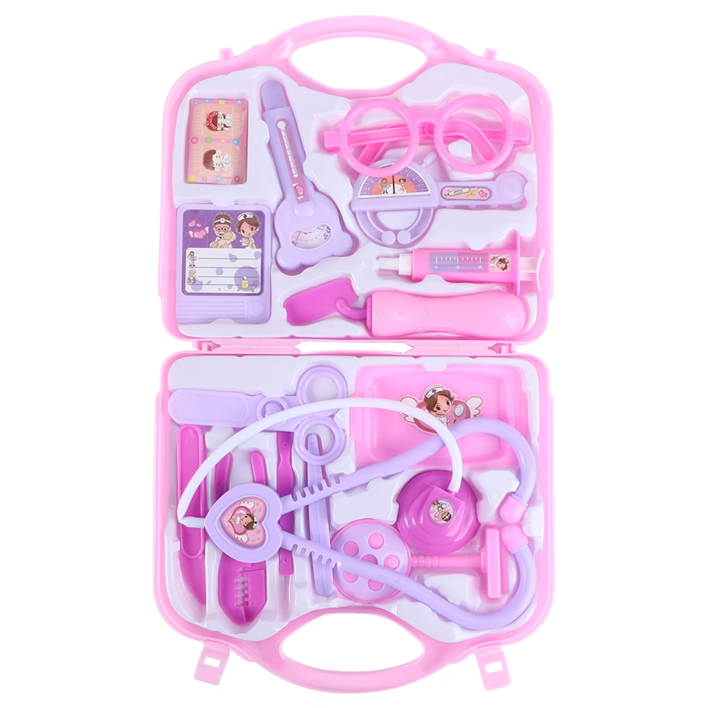 Children Pretend Play Medical Toys Medical Set Simulation House Simulation Medical Equipment Play Toy Set (Pink, Random Accessory Color)