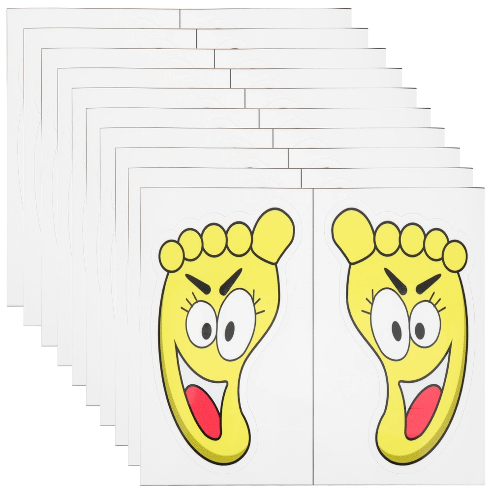 10 Pairs Footprint Floor Sticker Lovely Footprint Stickers Lovely Floor Decals Footprint Stickers