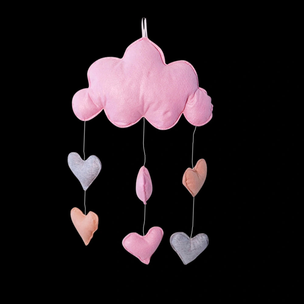 Cloud Raindrop Hanging Decor DIY Baby Room Decor Kids Room Decoration for Baby Shower - Heart Type (Pink)