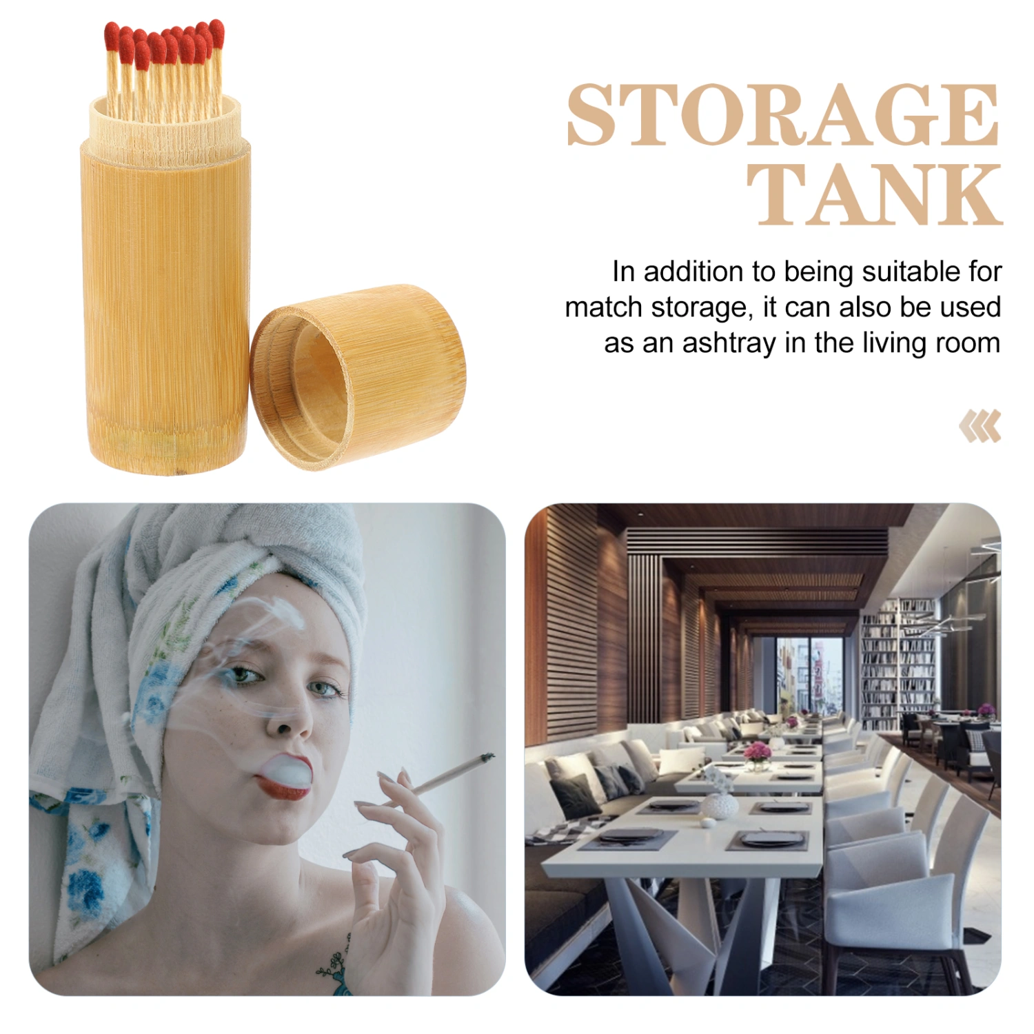 Creative Matchstick Jar Multi-functional Matchstick Box Home Matchstick Holder