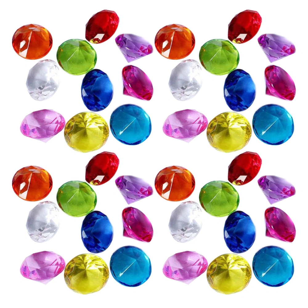 72pcs Multi-color Party Favors Big Acrylic Crystal Artificial Jewels Treasures