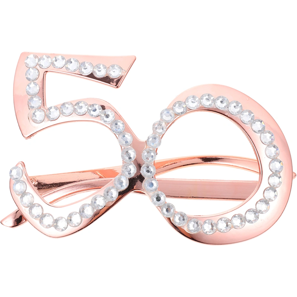 Numeric Birthday Eyeglasses 50th Birthday Party Eyewear Photo Booth Prop