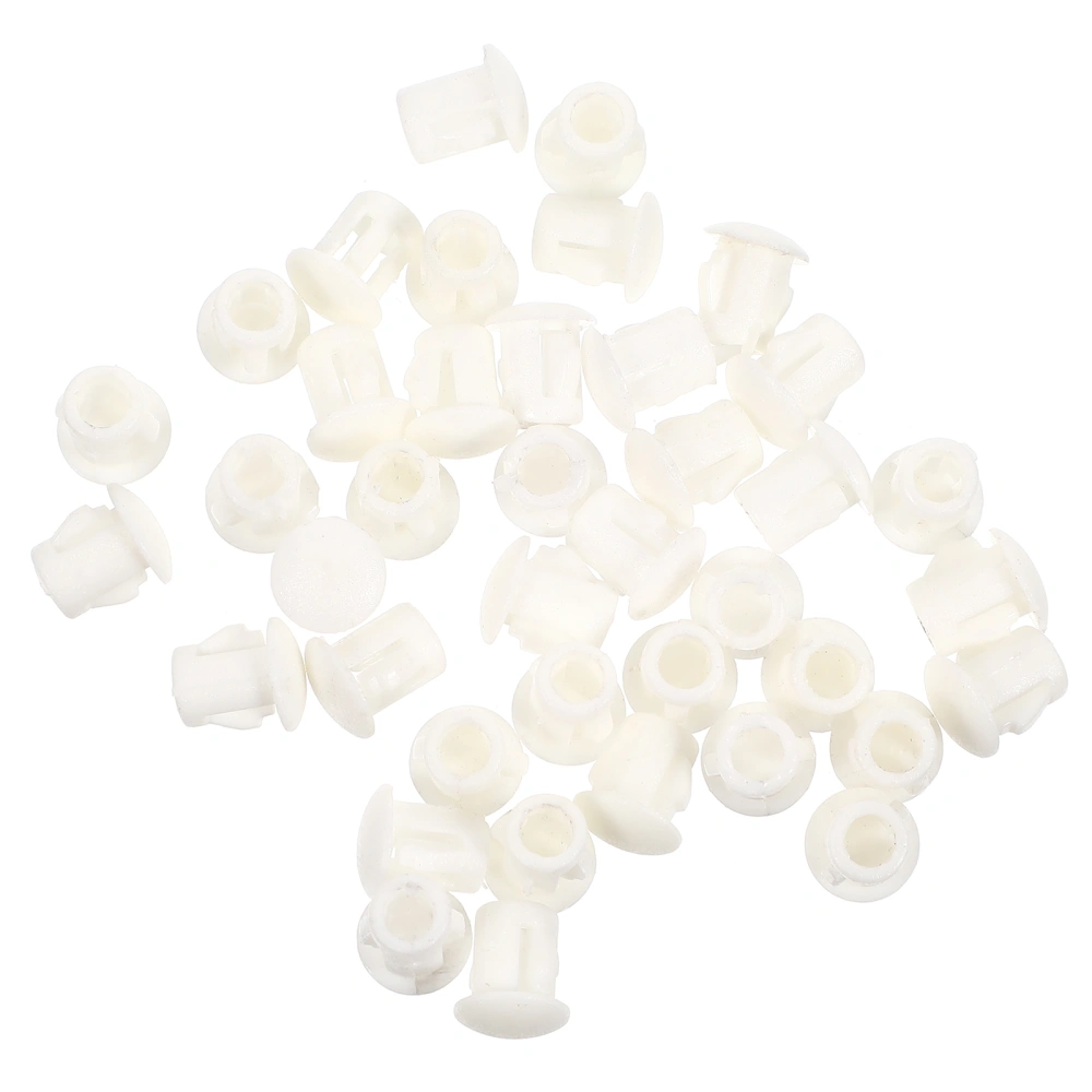 100Pcs Nylon Plastic Round Snap in Type Locking Furniture Hole Plugs Cover