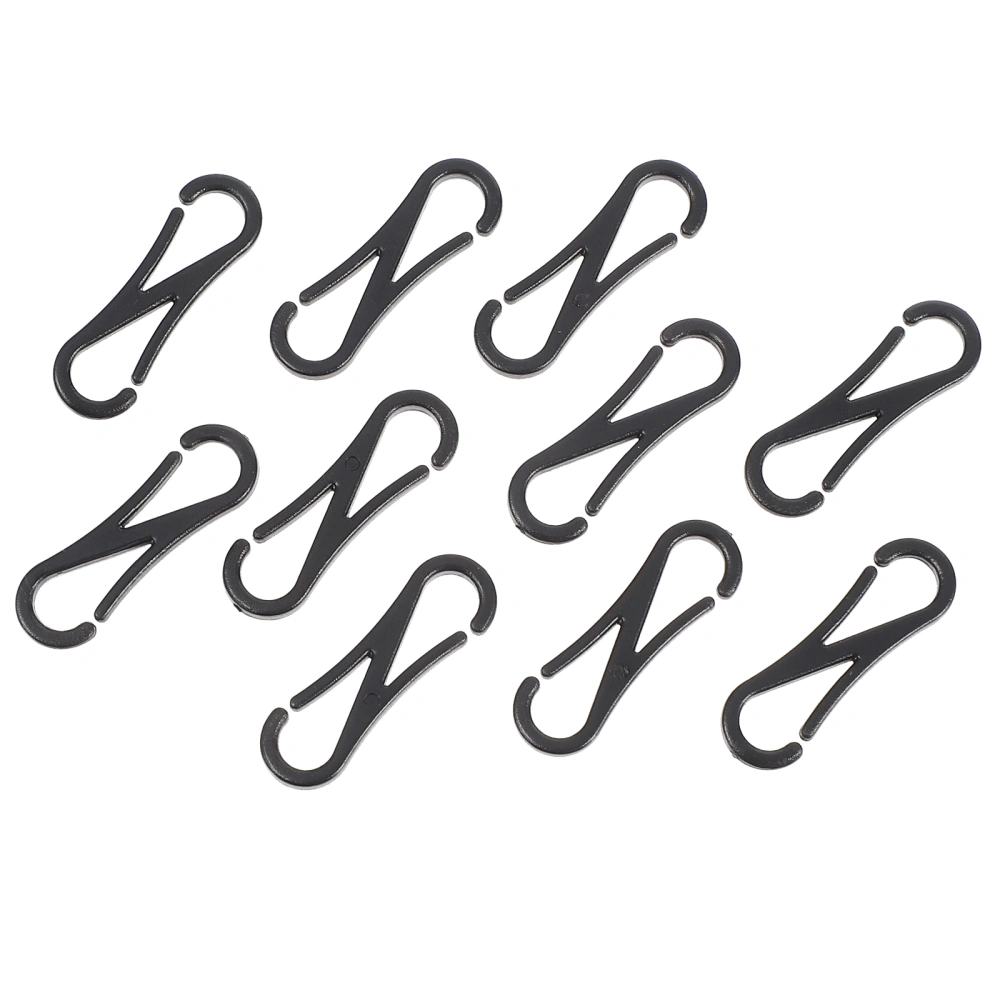 100pcs Useful Lanyard Hook Snap Clips Durable Clasp for Gloves Towels (Black)