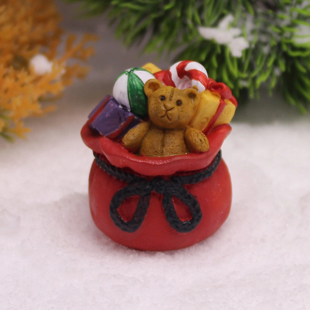 1Set Resin Christmas Ornament Christmas Miniatures Figurines Christmas Party Favors Gifts