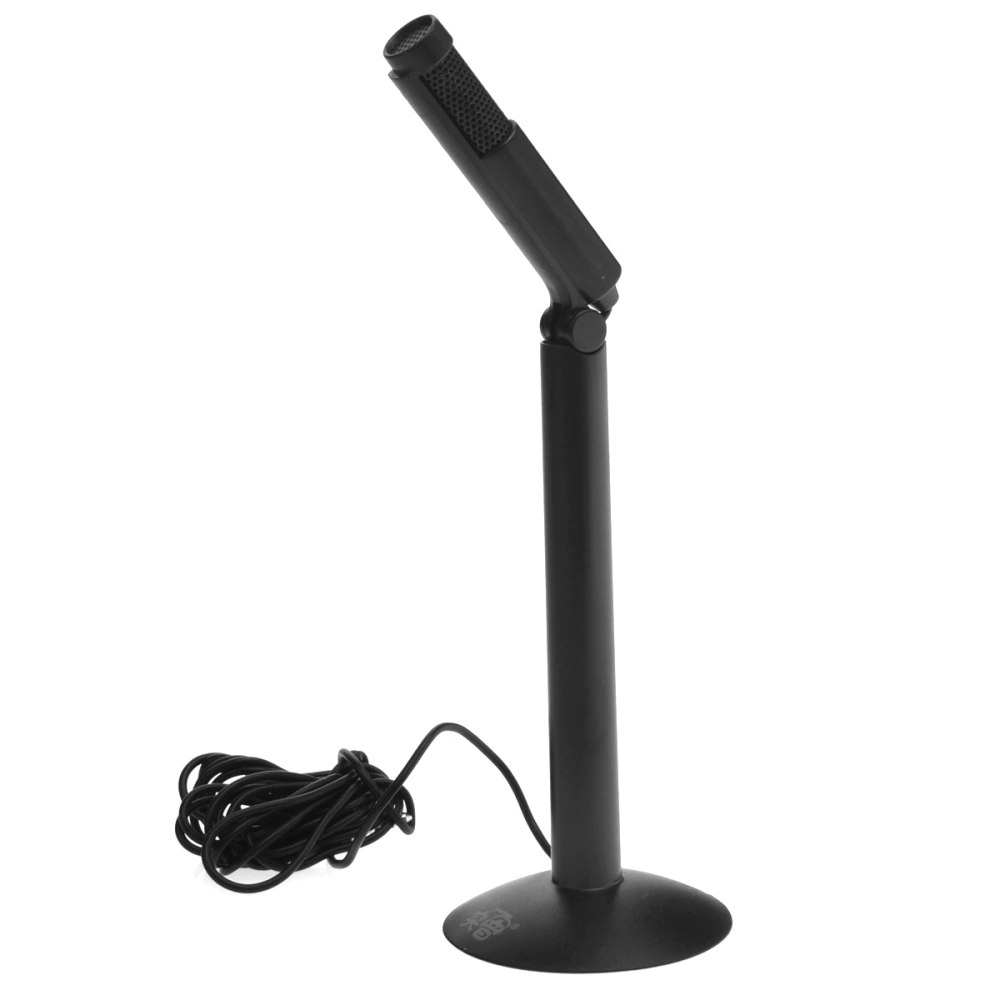 SF-950 Portable Adjustable 3.5mm Stereo Desktop Condenser Microphone Mic for Chatting Over MSN, Skype, Singing and Gaming (Black)