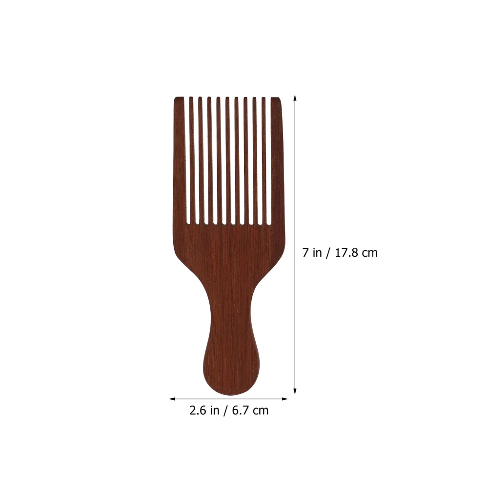 2pcs Wide Flat Hair Comb Wooden Massage Comb Hairdressing Detangle Wooden Comb