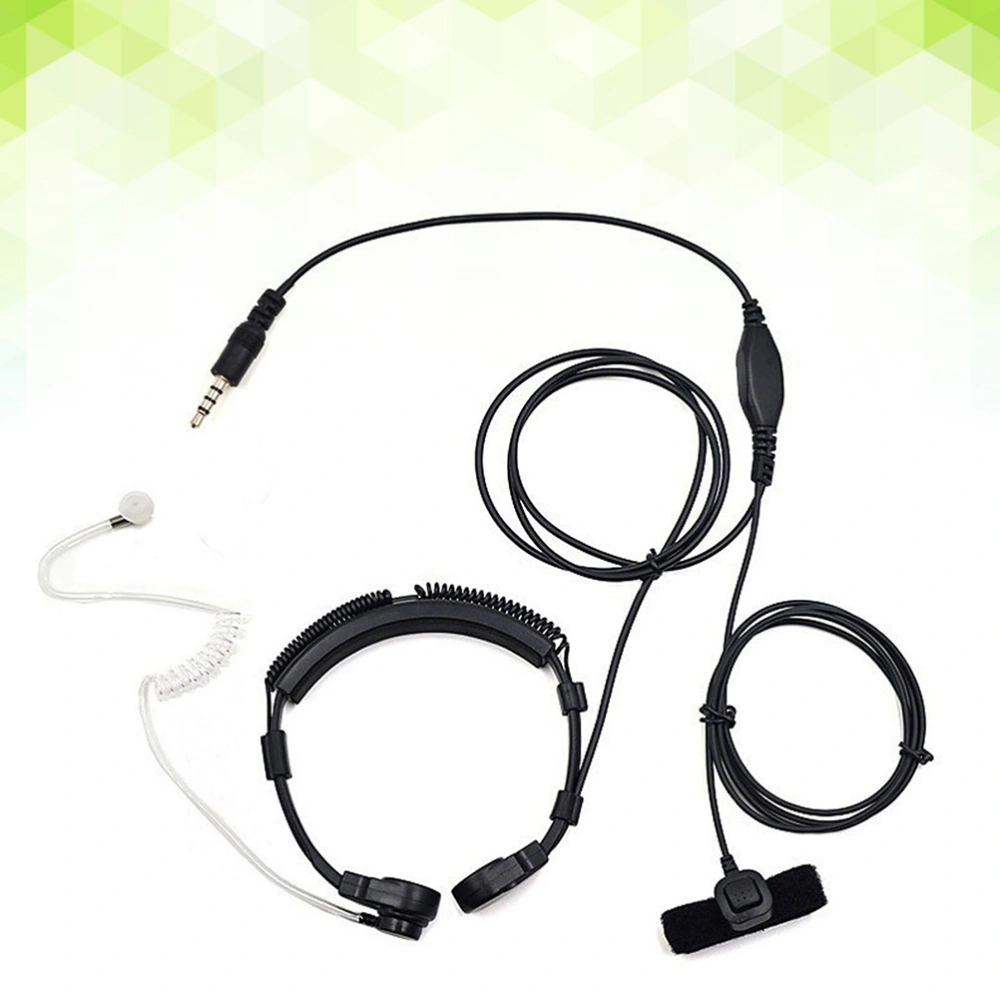 3.5mm Plug Air Duct Throat Vibration Microphone Throat Control Noise And Radiation Protection Earphone For Mobile Phone And Computer Use