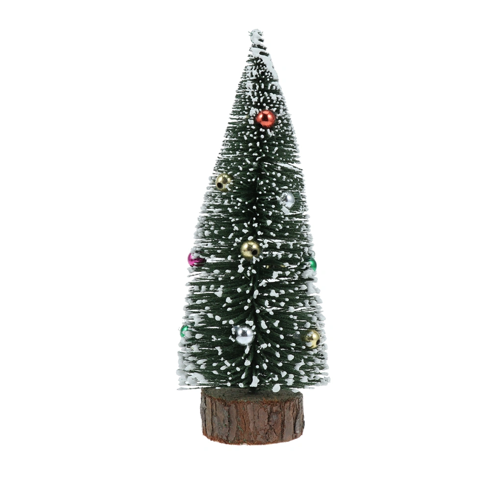 20cm Colorful Bead Pine Desktop Christmas Trees Ornament for Home Store Office