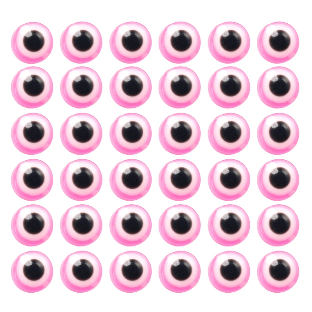 100pcs Plastic Eyeball Beads Spacing Pendants Jewelry Making Accessories for Bracelet Crafts (Pink)