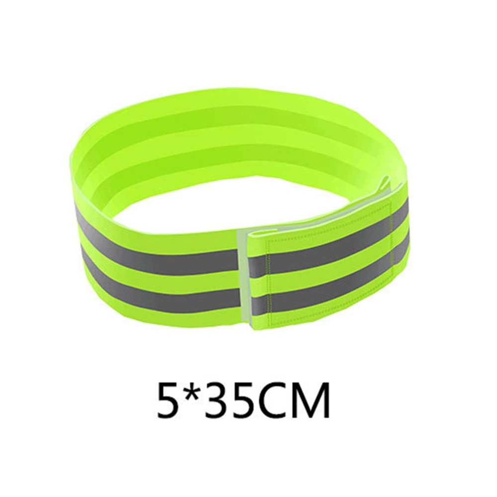 4 Pcs Outdoor Reflective Armlet Practical Luminous Armband Arm Decor for Sports Fitness Activities (Fluorescent Green)