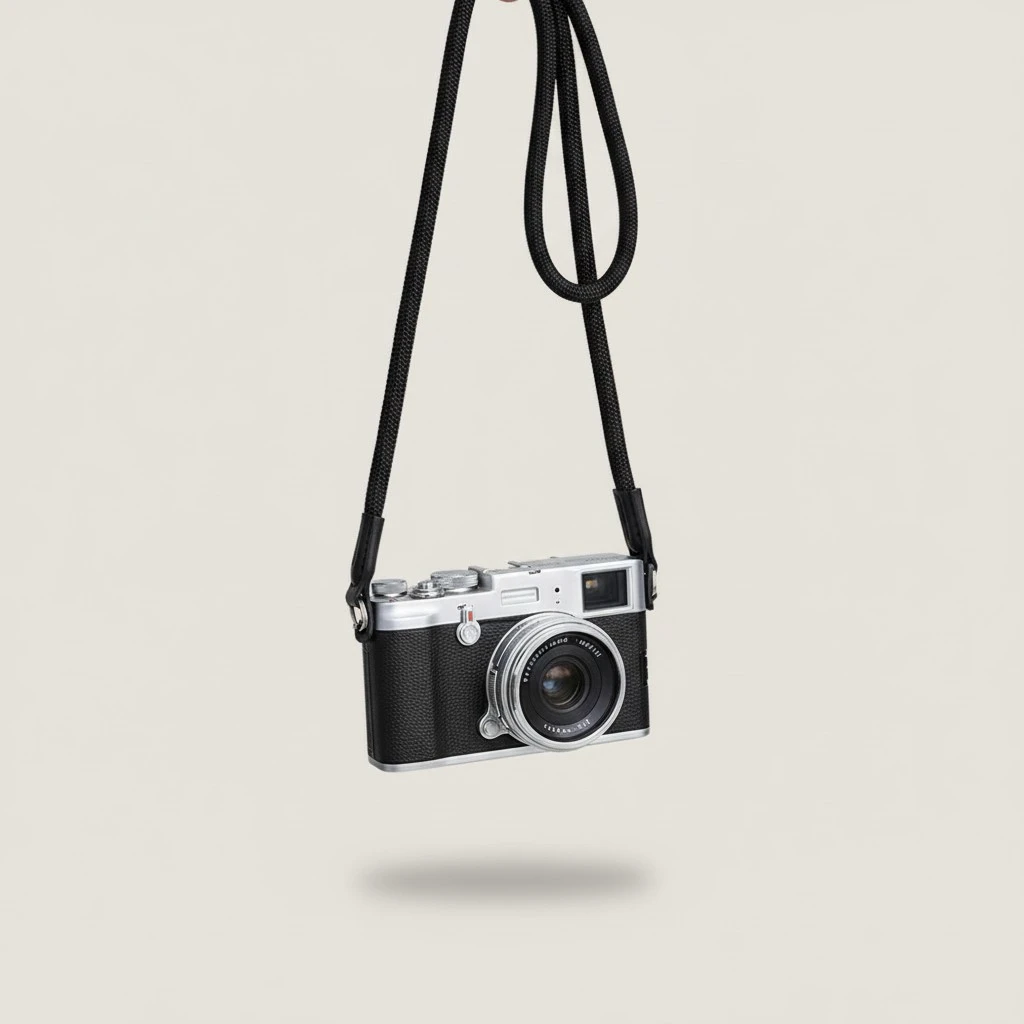 1PC Interchangeable Lens Digital Camera Lanyard Sturdy Camera Hanging Rope Micro Single Camera Harness Strap Pure Cotton Camera Lanyard for Outdoor Use (Black Without Camera)