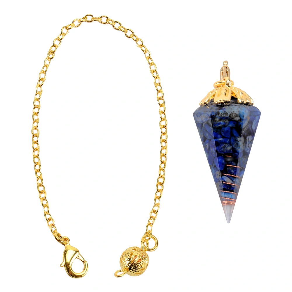 1Pc Gold-plated Natural Crystal Pendants Polygon Pyramid Pendants Accessories