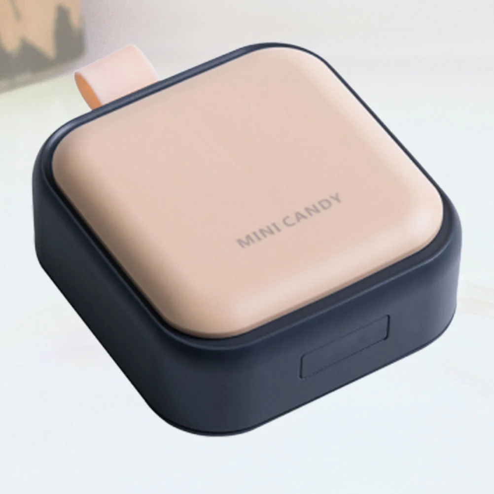 1Pc Square Pill Box Lattice Pill Case Mini Pill Container Portable Pill Holder for Home Outdoor Pink
