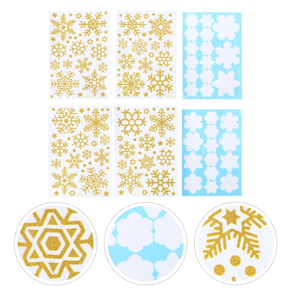 2pcs Christmas Decals Snowflake Sticker Removable Window Shopwindow Sticker