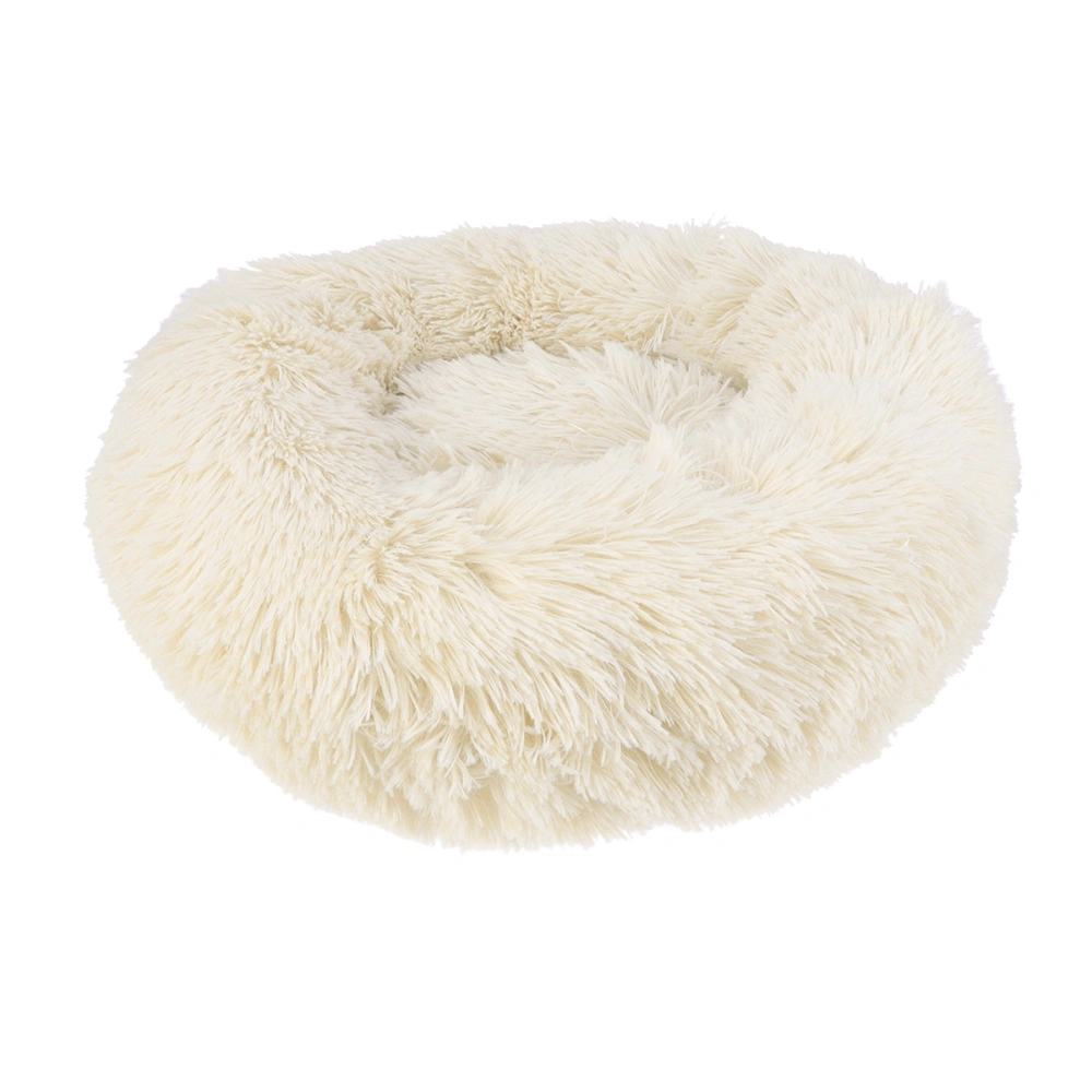 40cm Outer Diameter Winter Autumn Warm Pet Pad Premium Indoor Pet Cushion Pet Supplies for Cat Dog (Beige)